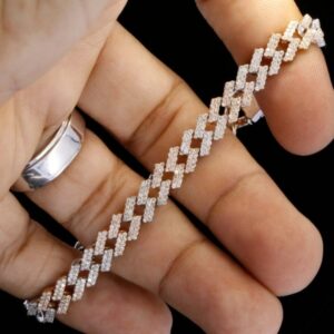 Round Shape Moissanite Diamond Hip Hop Bracelets