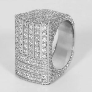 Iced Infrastructure vvs moissanite Ring